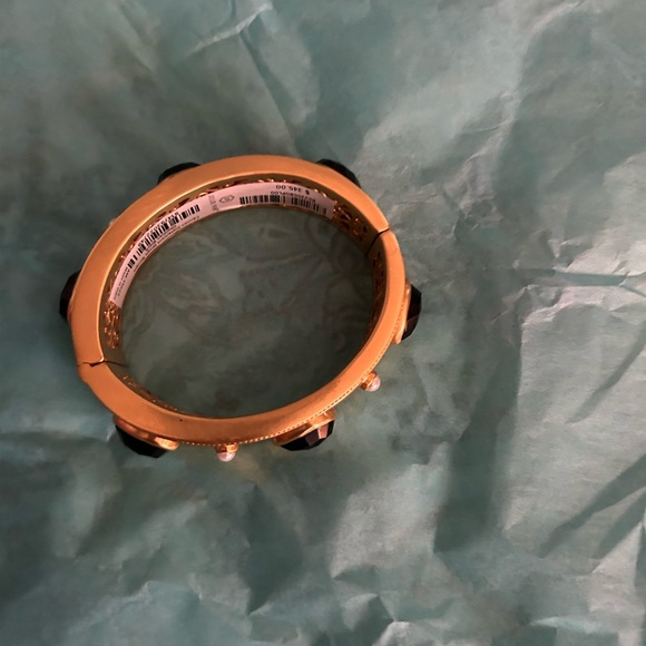 Julie Vos obsidian black Cannes statement hinge bangle bracelet NWT - Picture 4 of 4